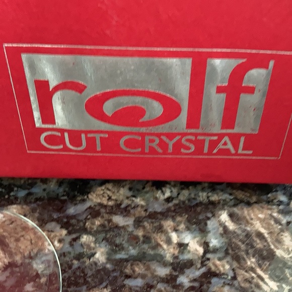 ROLF CUT CRYSTAL CHAMPAGNE GLASSES STRING OF HEART - Picture 2 of 4